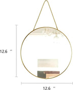 Round Luxe Black Wall Mirror — 12.6" - View 4