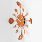 Antique Modern Orange Wall Clock — 16" - View 3