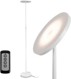 Dimmable Modern Black Floor Lamp — 69" — Pearl White