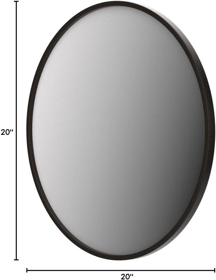 Round Black Wall Mirror — 20" - View 7