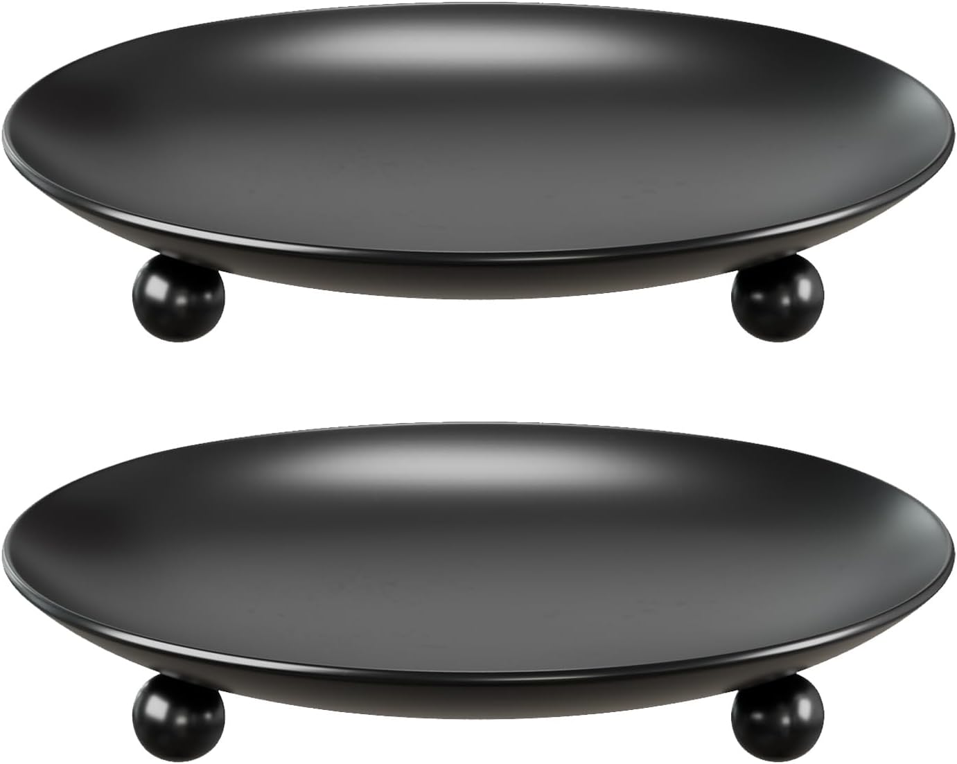 Black Pillar Candle — Set of 2 — Black