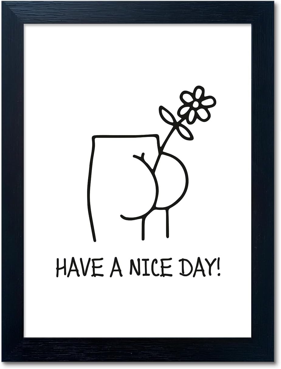 Framed Black Wall Decor — 10" — 10"L x 8"W