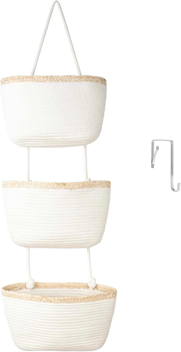 Boho Black Vase — White & Light Brown