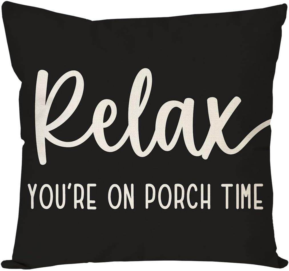Lumbar Boho Beige Throw Pillow Cover — 20" — Black