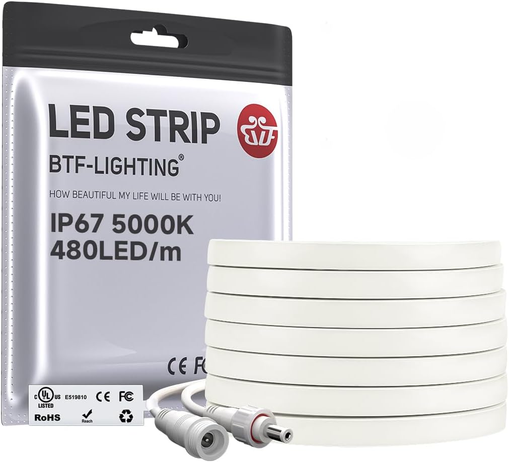 Beige LED Strip Light — Daylight White 5000K