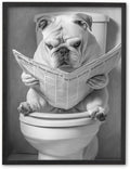 Framed Black Canvas Wall Art — 16" — Bulldog Black