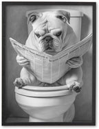 Framed Black Canvas Wall Art — 16" — Bulldog Black
