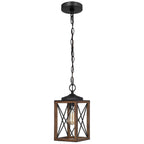 Adjustable Farmhouse Wood Pendant Light — 63"