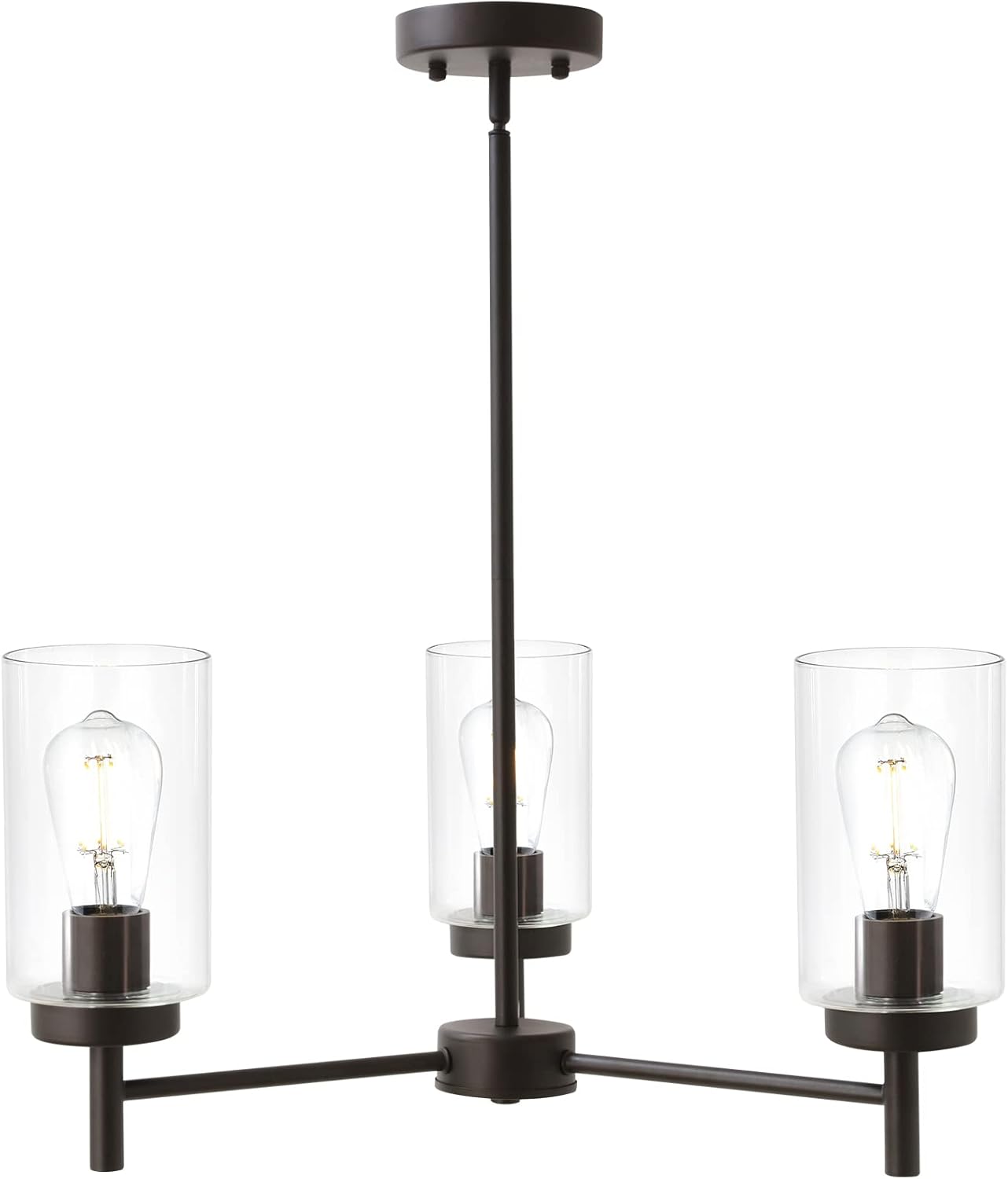 Vintage Modern Black Chandelier — 5-Light — Oil-Rubbed Bronze