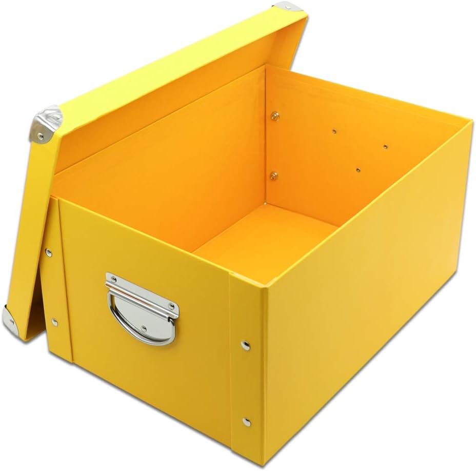 Black Storage Basket — Yellow