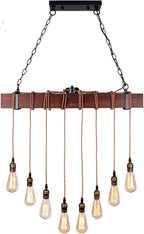 Farmhouse Wood Pendant Light - View 4