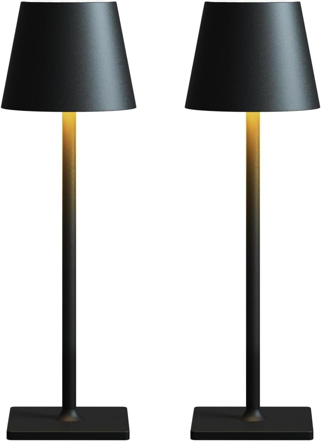 Cordless Black Desk Lamp — Set of 2 — Black Cordless Lamps Set of 2