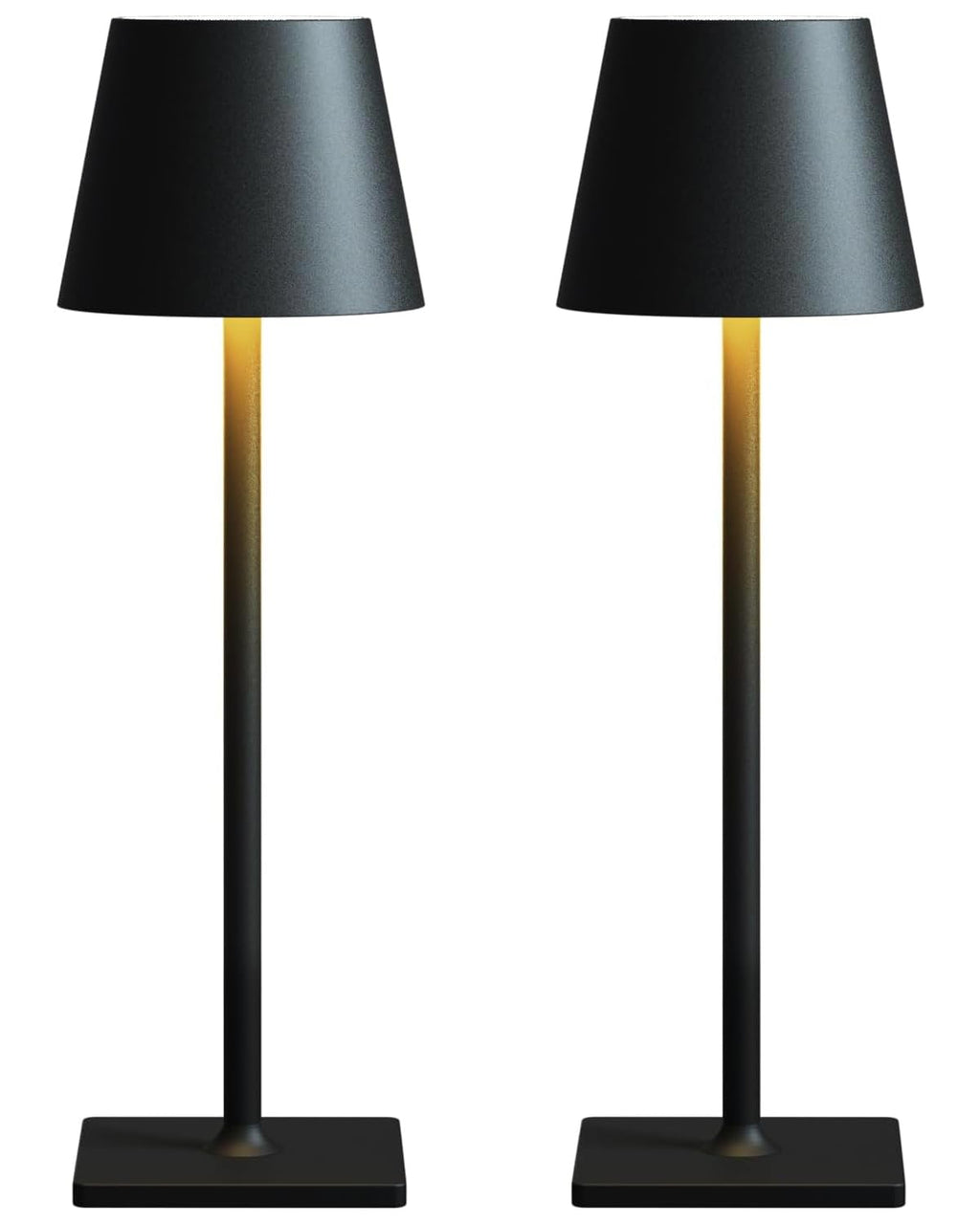 Cordless Black Desk Lamp — Set of 2