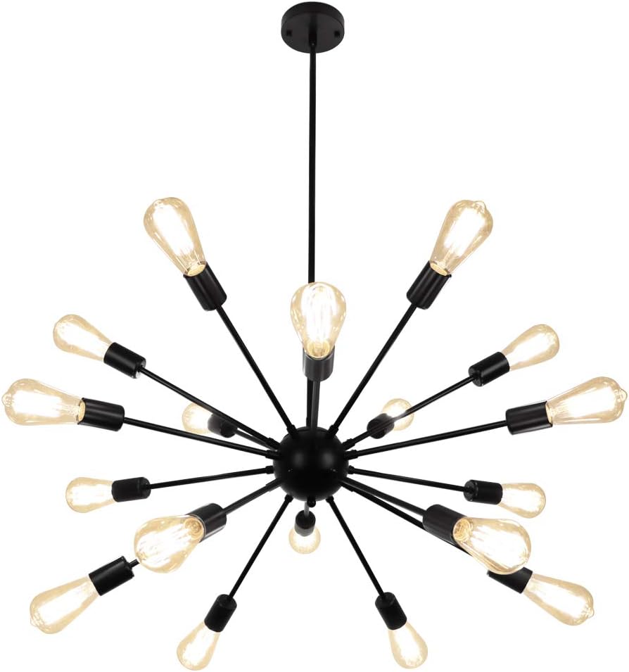 Luxe Black Chandelier — Black