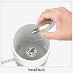 Modern White Table Lamp - View 7