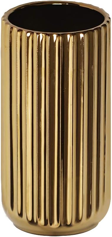 Modern Gold Flower Vase — 7" — Gold