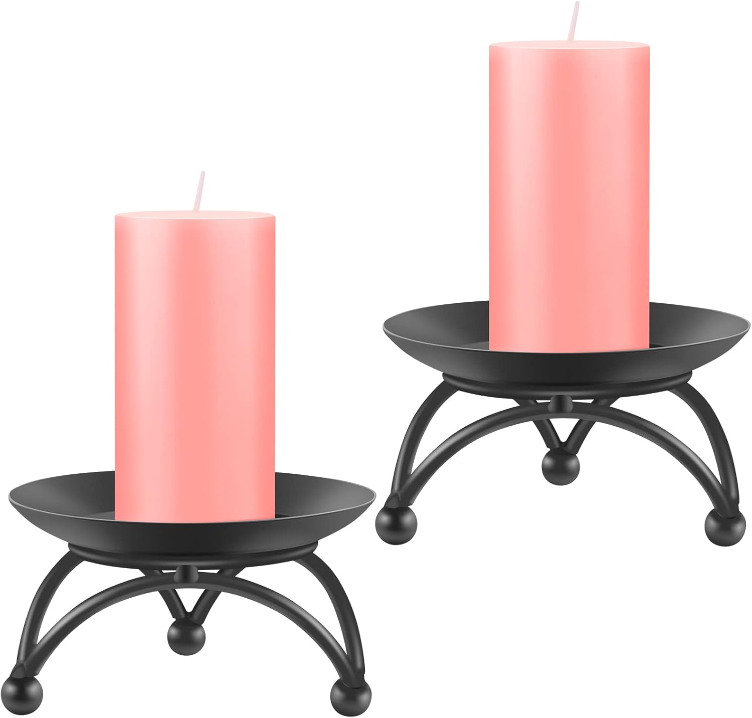 Black Pillar Candle — Set of 2 — Black - Set of 2