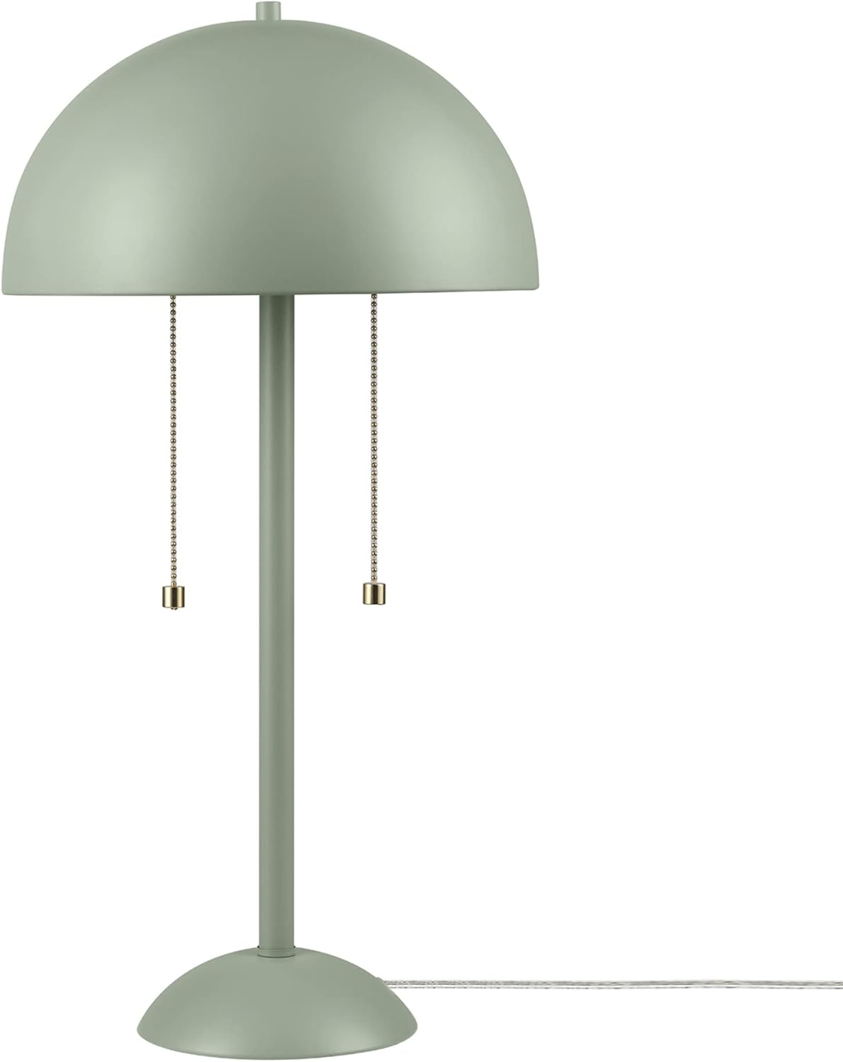 Luxe Black Table Lamp — 2-Light — Haydel (Sage Green)