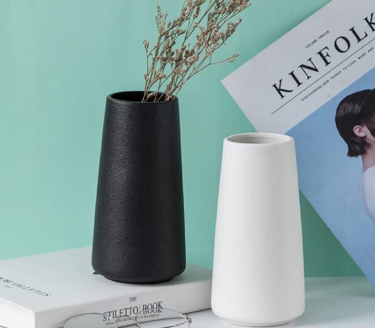 Boho Black Vase — 6" - View 6