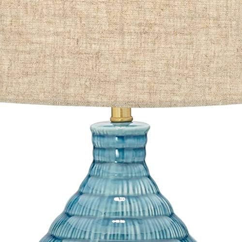 Linen Mid-Century Ceramic Table Lamp — 24" - View 3