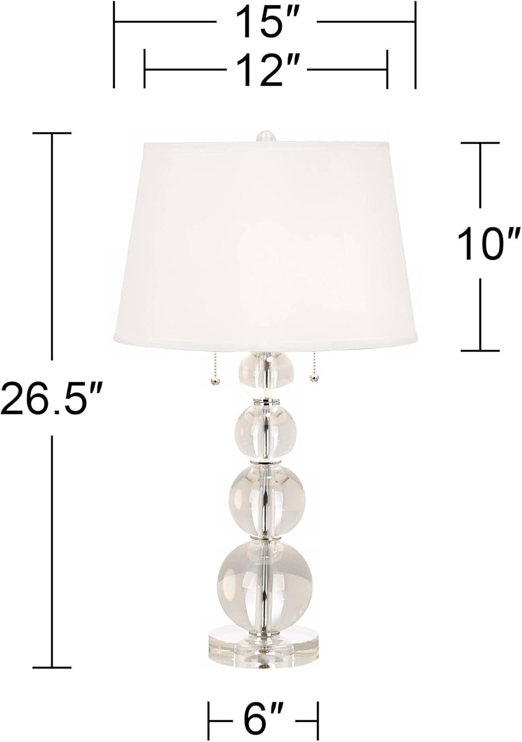 Luxe Glass Table Lamp — 26.5" - View 4