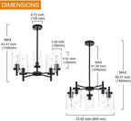 Vintage Modern Black Chandelier — 5-Light - View 4