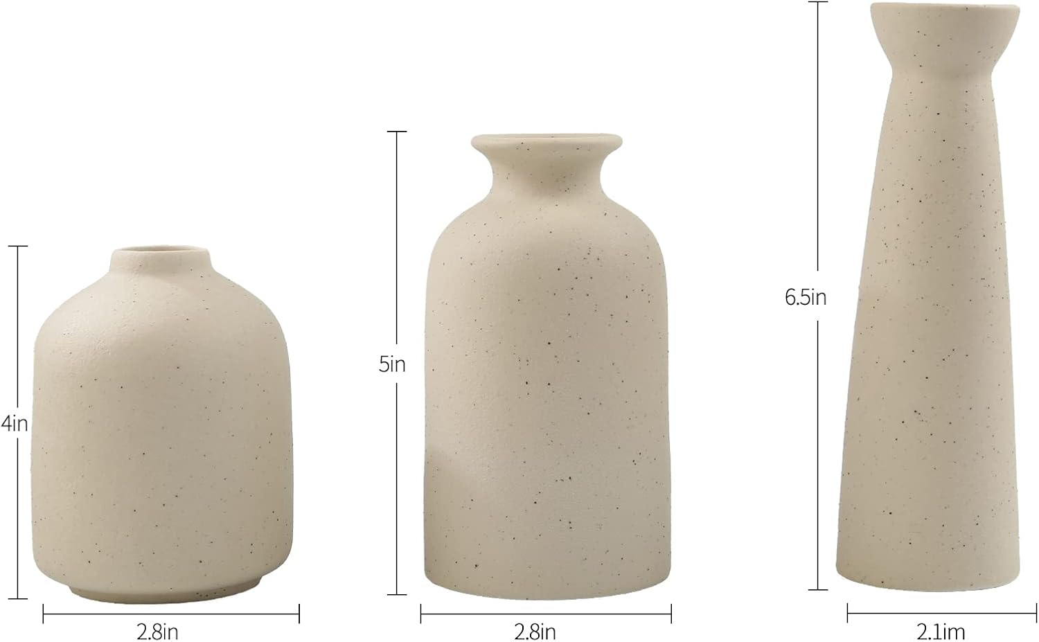 Boho Beige Vase - View 2