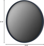 Round Modern Wood Wall Mirror — 21.6" - View 6