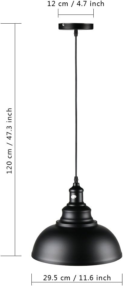 Dimmable Farmhouse Metal Pendant Light - View 6