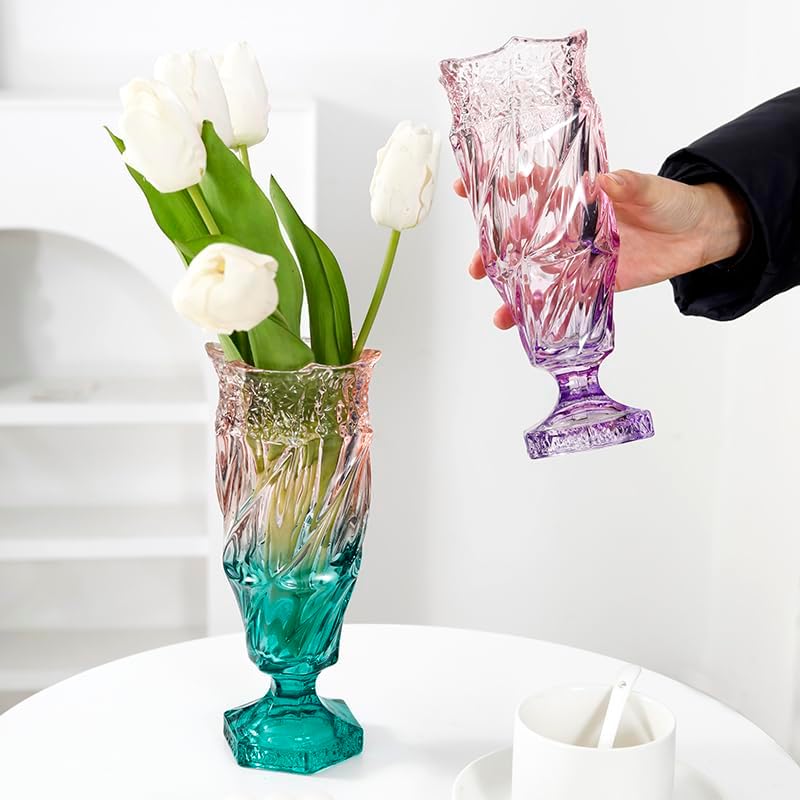 Boho Blue Flower Vase — 5" - View 3