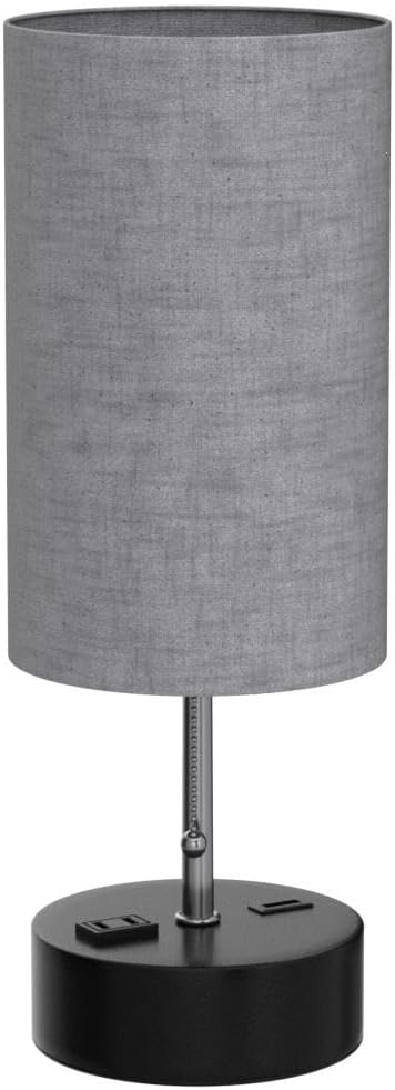 USB Beige Bedside Lamp - View 4