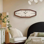 Battery Operated Mid-Century Brown Wall Clock — 18" - View 6