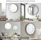 Black Round Mirror — 27" - View 4
