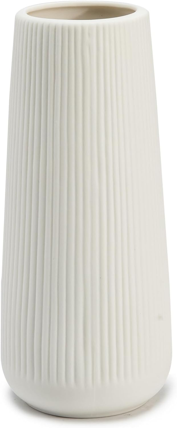 Modern Black Vase — White