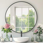 Round Black Mirror — 30"