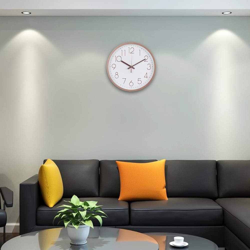 Battery Operated Luxe Glass Wall Clock — 12" - View 3