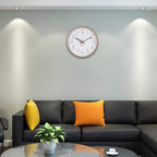 Battery Operated Luxe Glass Wall Clock — 12" - View 3