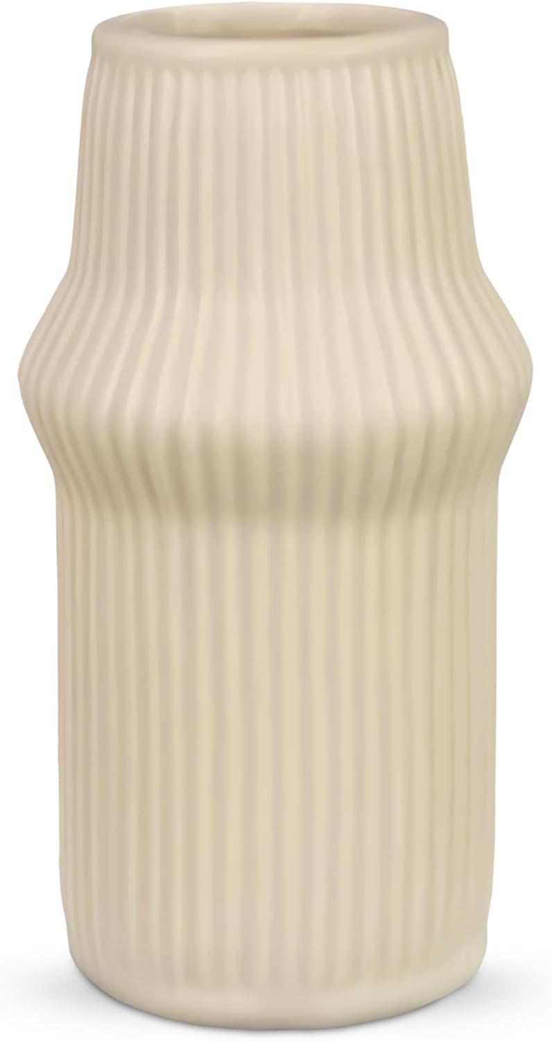 Boho Beige Vase — Set of 2 — Vanilla Cream