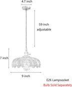 Vintage Luxe Blue Pendant Light — 8" - View 2