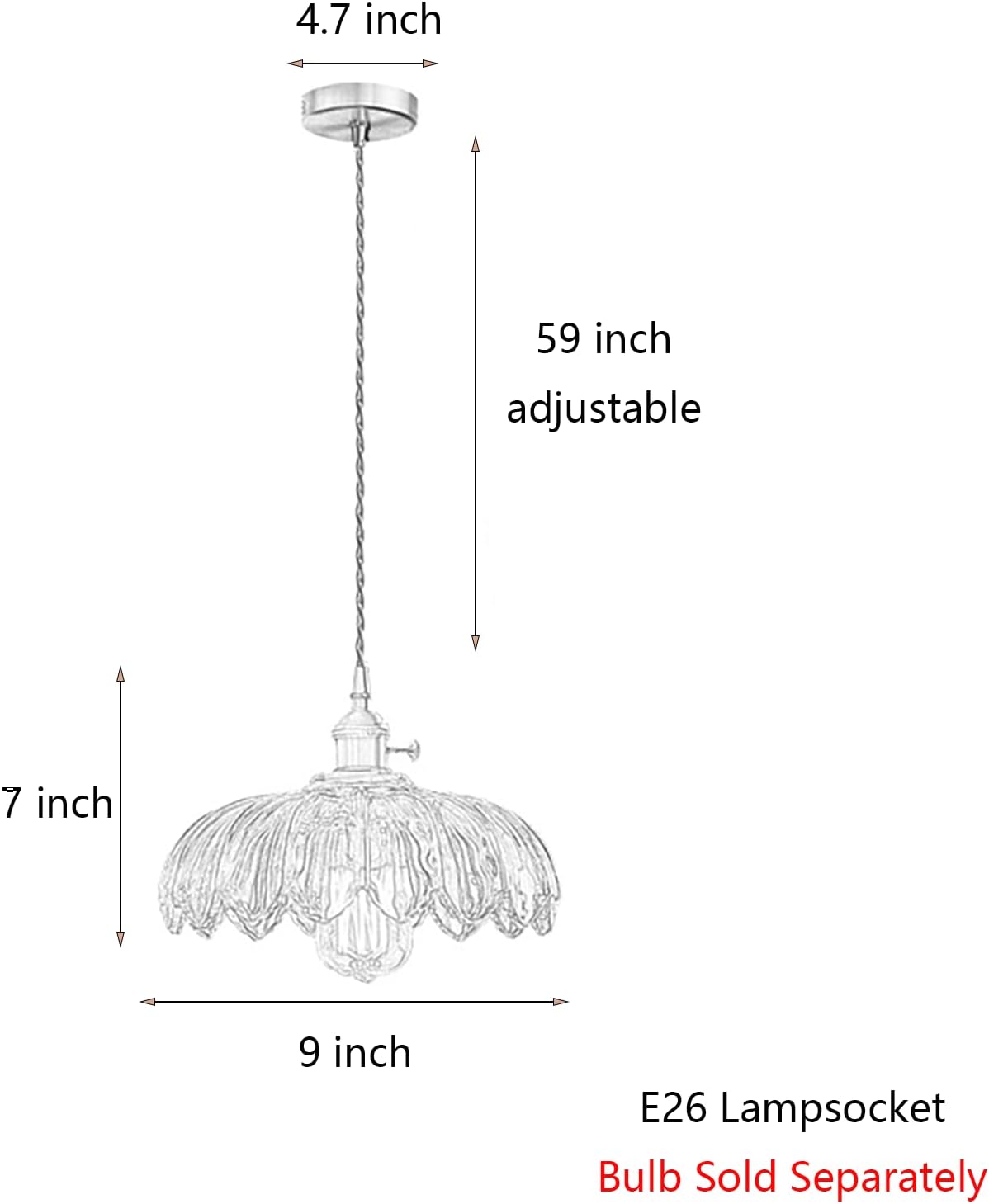 Vintage Luxe Blue Pendant Light — 8" - View 2