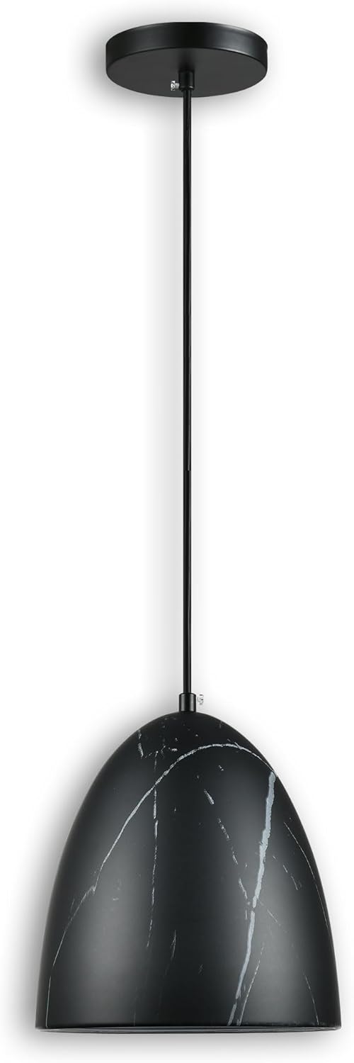 Adjustable Modern Beige Pendant Light — 6.6" — Midnight Stone