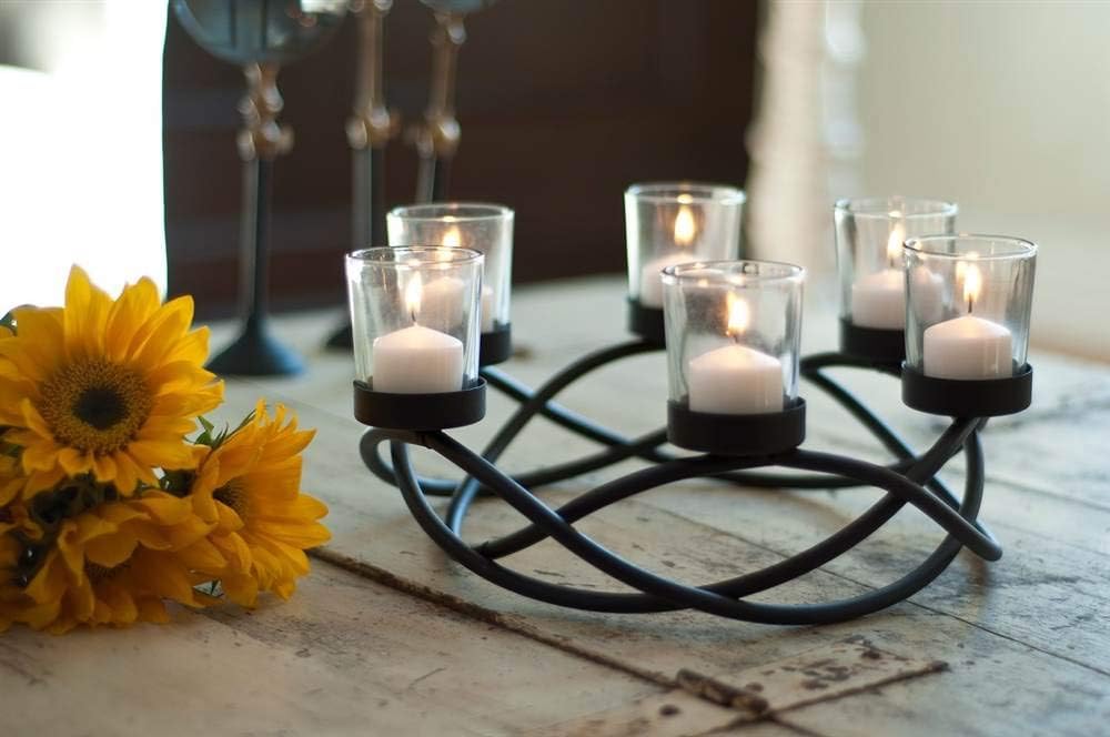 Round Metal Candle - View 2