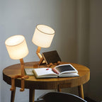Adjustable Modern Wood Bedside Lamp — Set of 2 - View 2