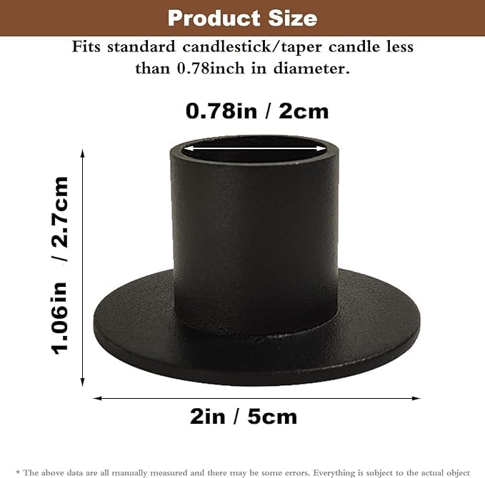 Round Black Pillar Candle — Set of 4 - View 2