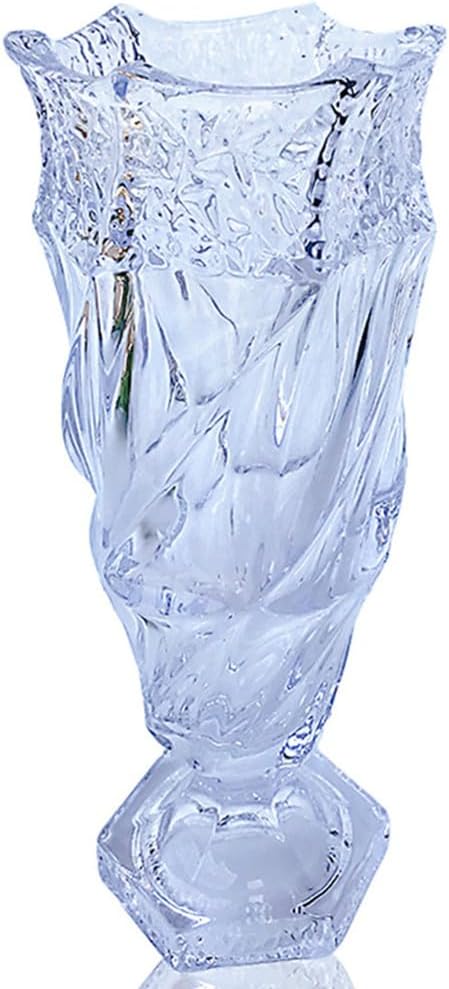 Boho Blue Flower Vase — 5" — Clear