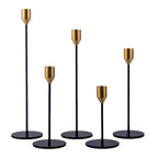 Antique Luxe Metal Candle — Set of 5