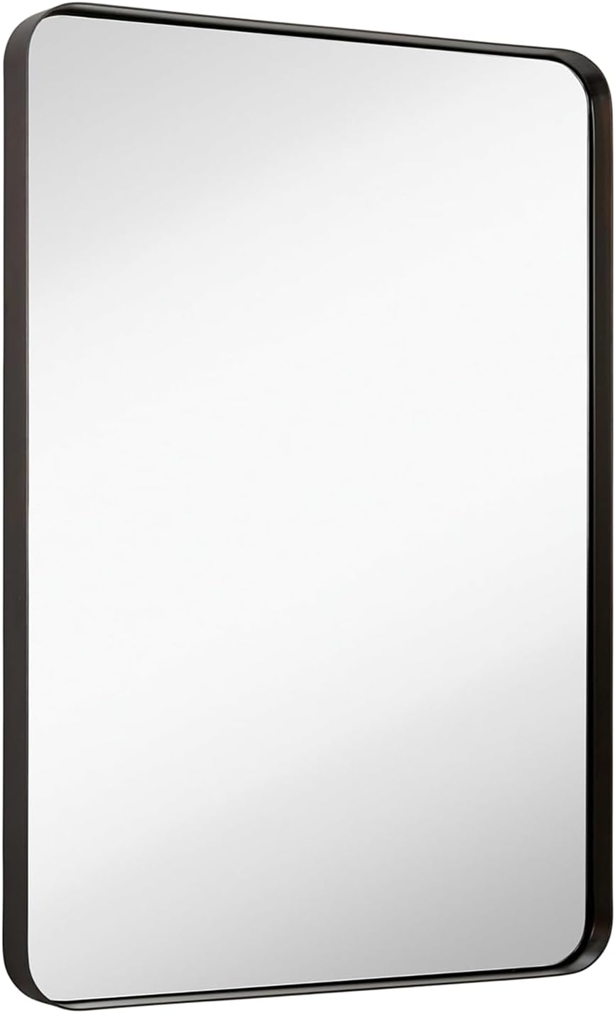 Rectangular Black Wall Mirror — 2" — 24" x 36"