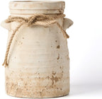 Farmhouse Beige Flower Vase — 8" - View 7