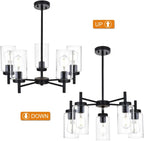 Vintage Modern Black Chandelier — 5-Light - View 7