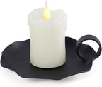 Modern Black Pillar Candle — 5.5" - View 6